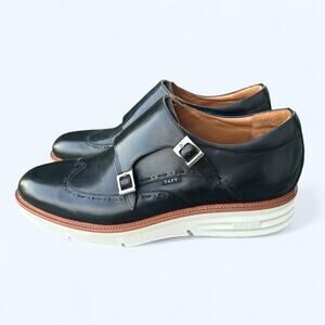 TAFT Leather Double Monk Strap Shoe Model 105 Leather Dress Shoe Men's 13 NEW